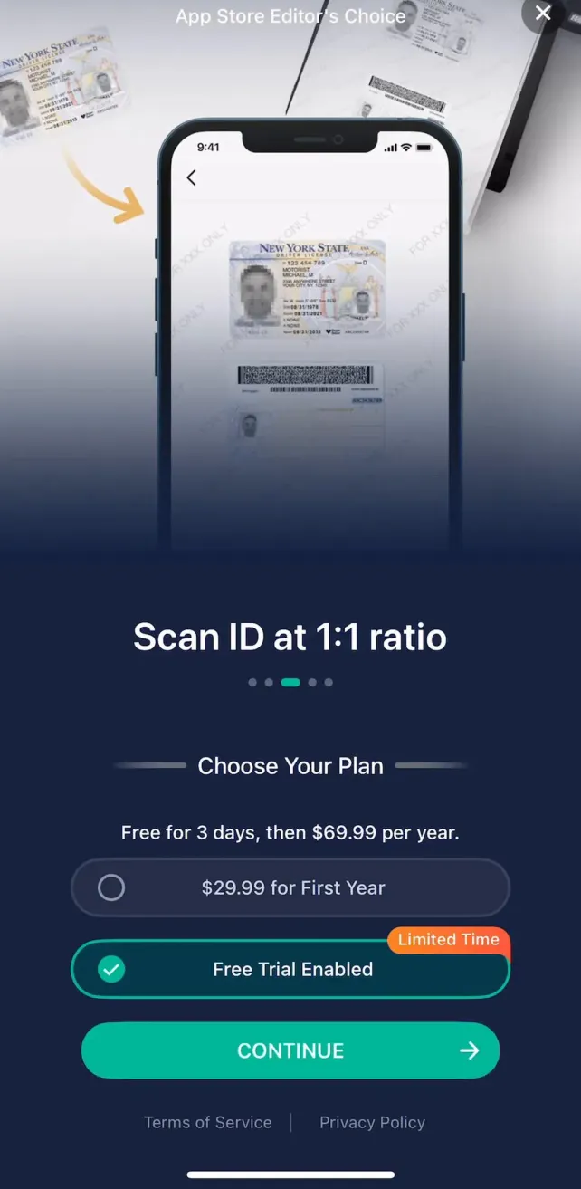 CamScanner - PDF Scanner App Onboarding and Subscribing, screen 2