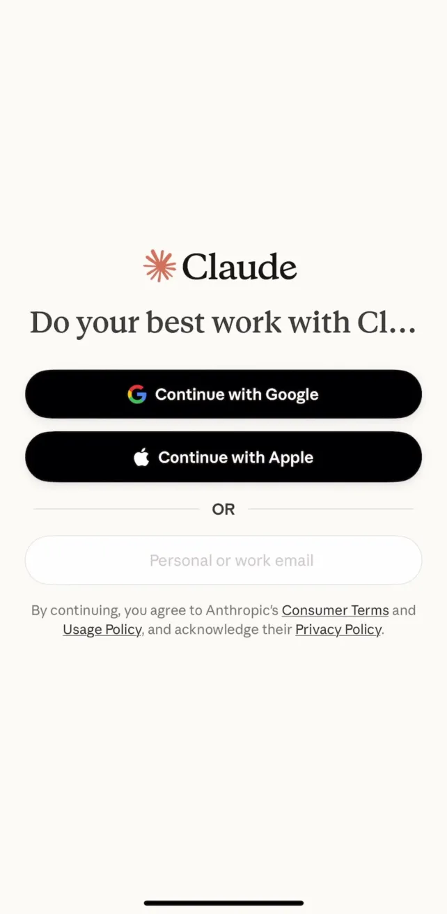 Claude by Anthropic Featured screens, screen 1