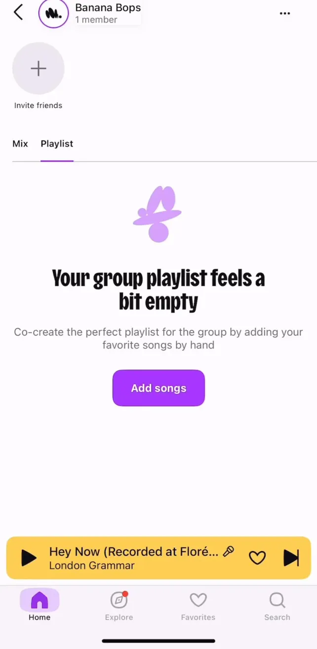 Deezer: Music Player, Podcast Creating a Group Playlist (Shaker), screen 2