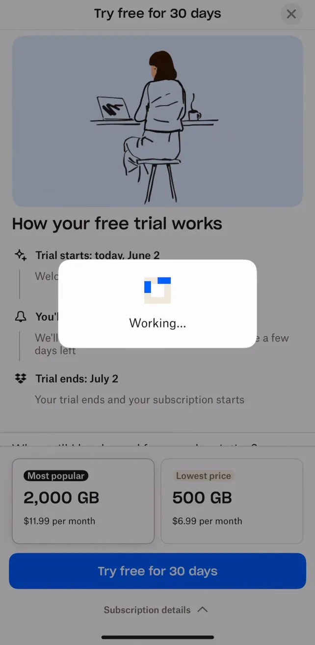 Dropbox: Cloud Storage Backup Featured screens, screen 2