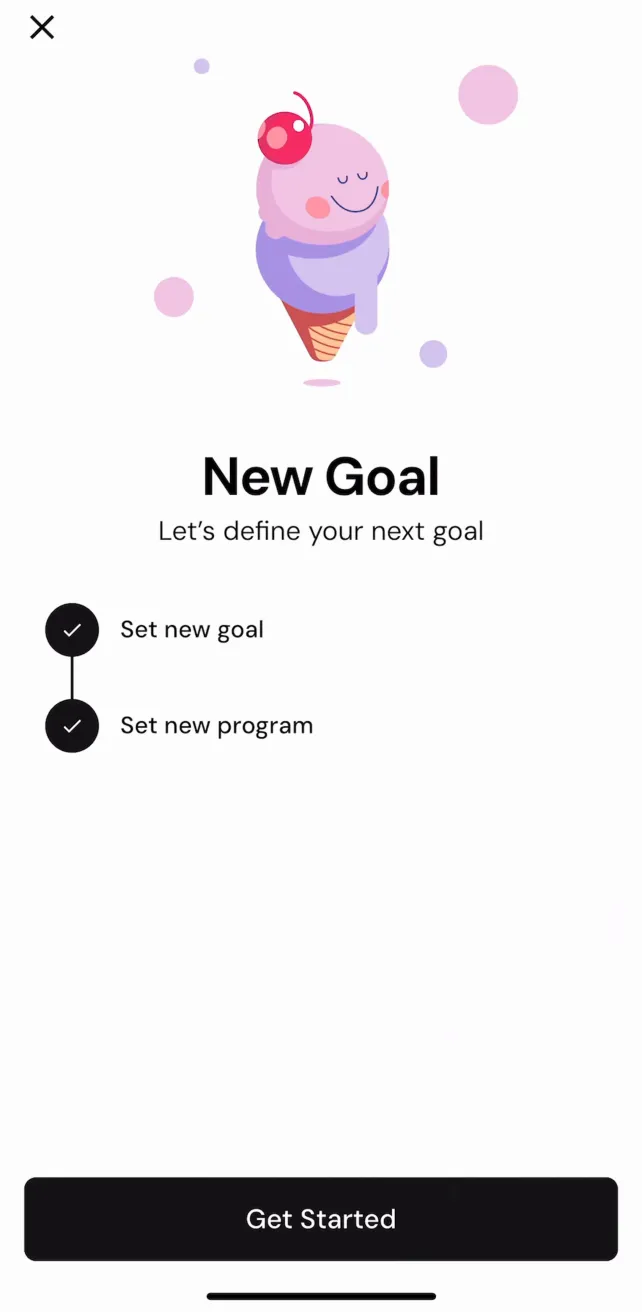 MacroFactor - Macro Tracker Set Goal, screen 1