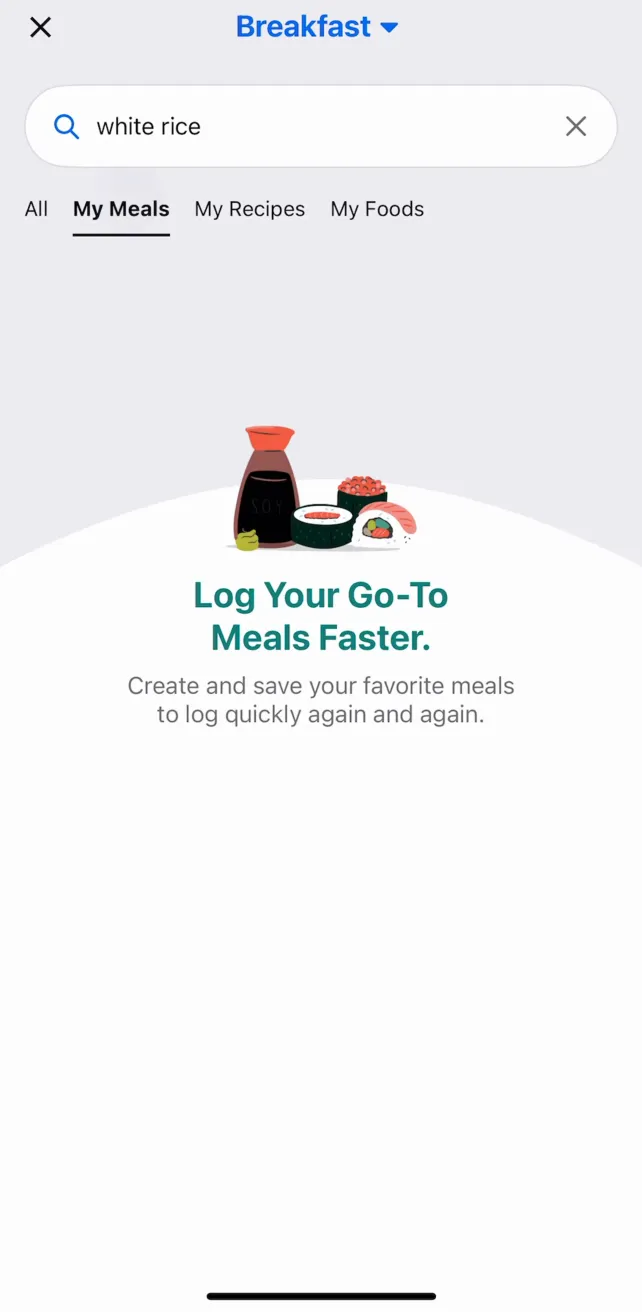 MyFitnessPal: Calorie Counter Logging Food via Search & Barcode Scan, screen 1