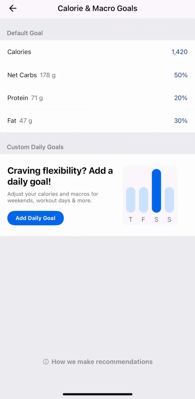 MyFitnessPal: Calorie Counter Creating a Custom Recipe, screen 1