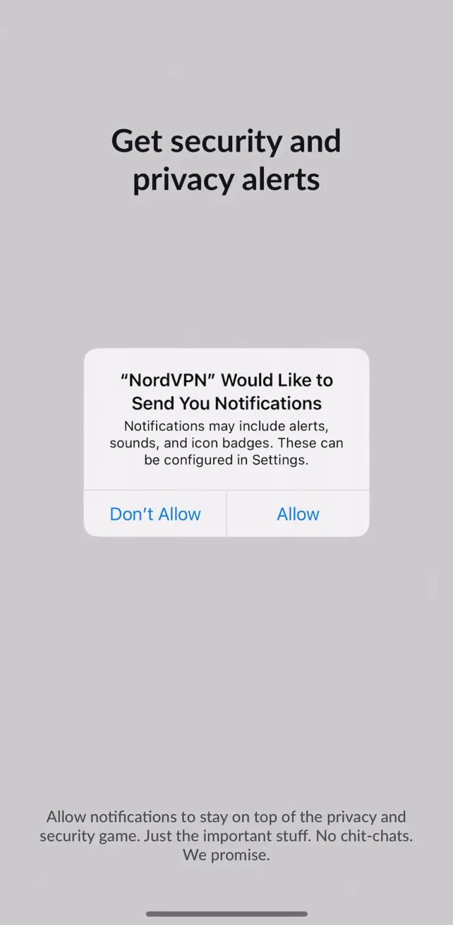 NordVPN: VPN Fast & Secure Onboarding & Account Creation, screen 2