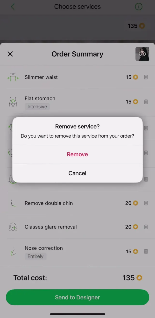 Retouch Me: Face, Body Editor Create Another Order, screen 2