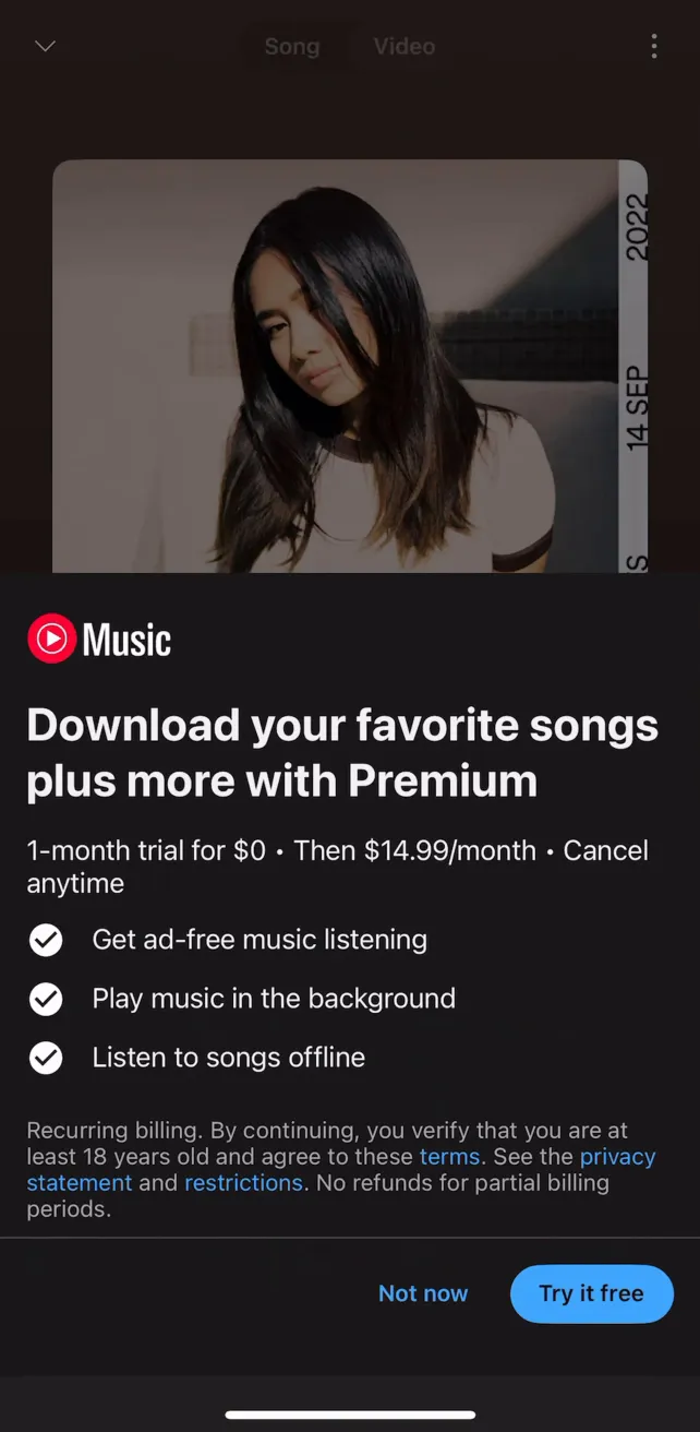 YouTube Music Featured screens, screen 3