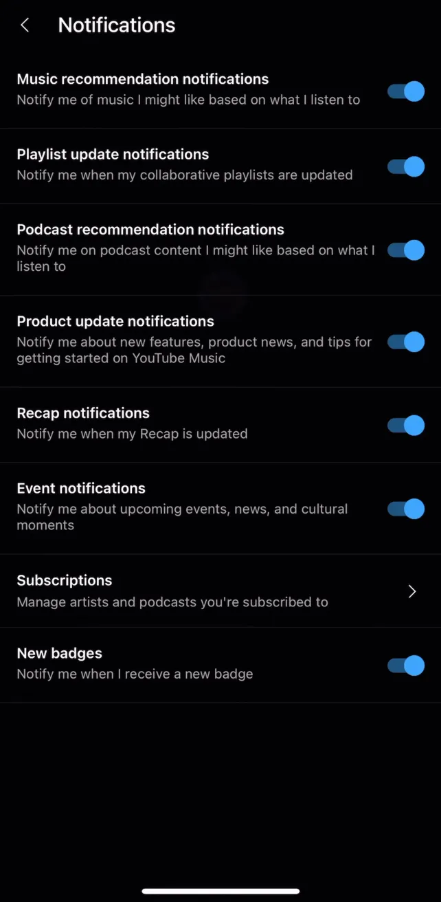 YouTube Music Featured screens, screen 6