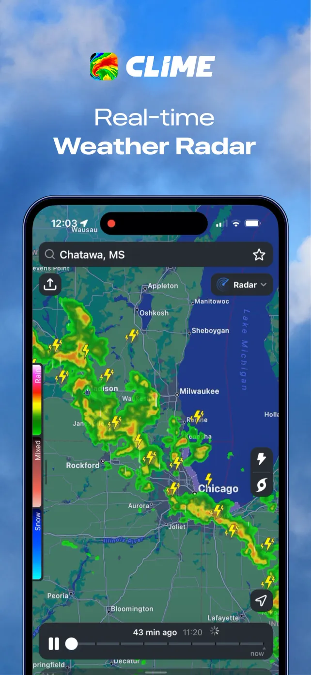 Clime: NOAA Weather Radar Live App Store screenshot 1