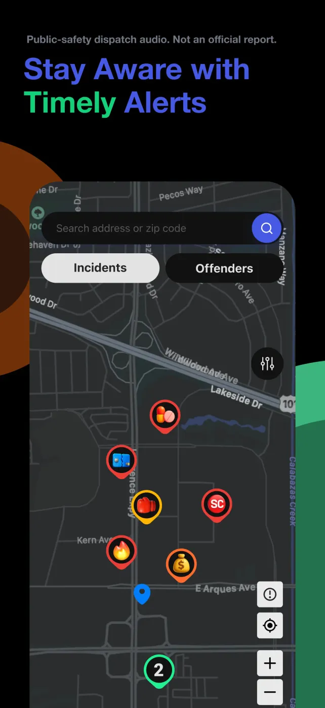 CrimeRadar Dispatch Audio App Store screenshot 1