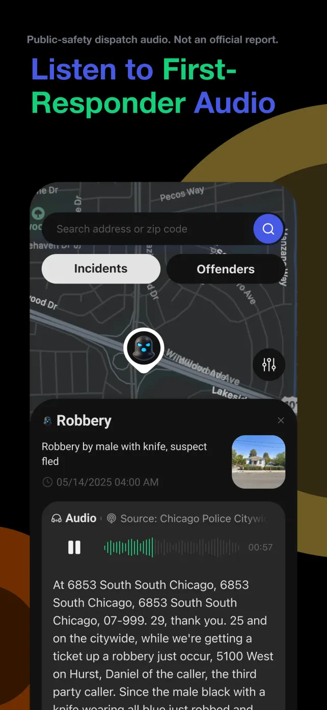 CrimeRadar Dispatch Audio App Store screenshot 2