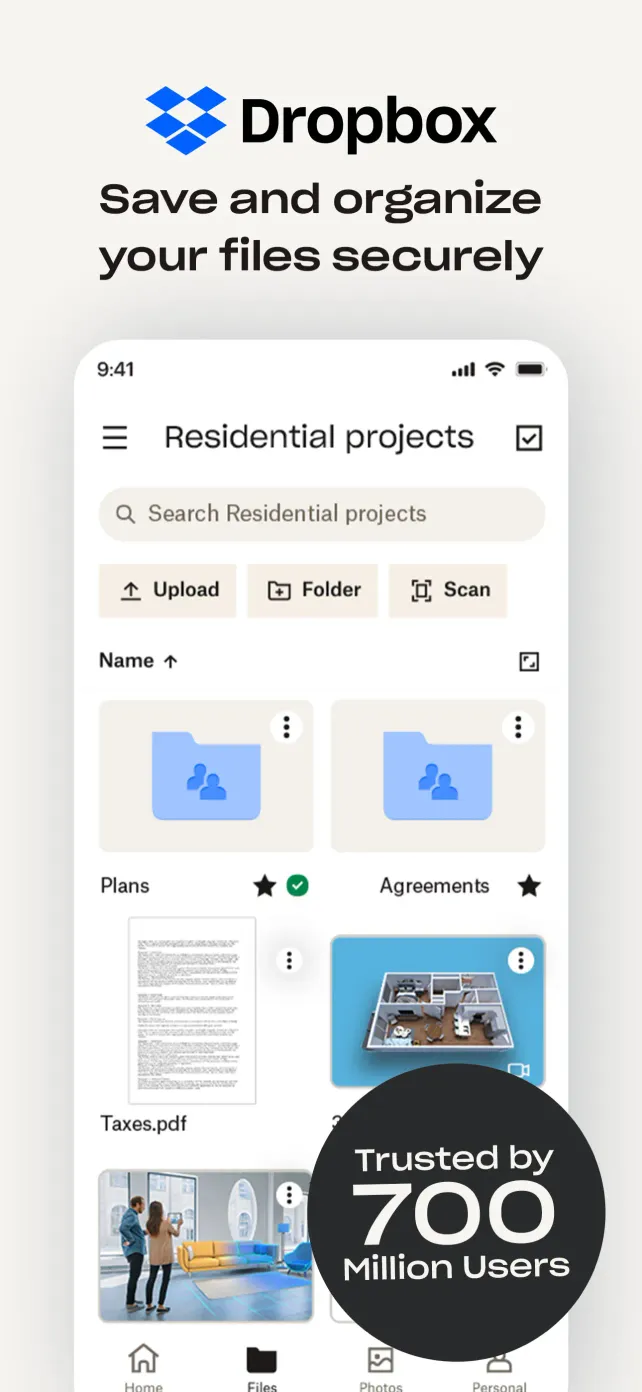 Dropbox: Cloud Storage Backup App Store screenshot 1