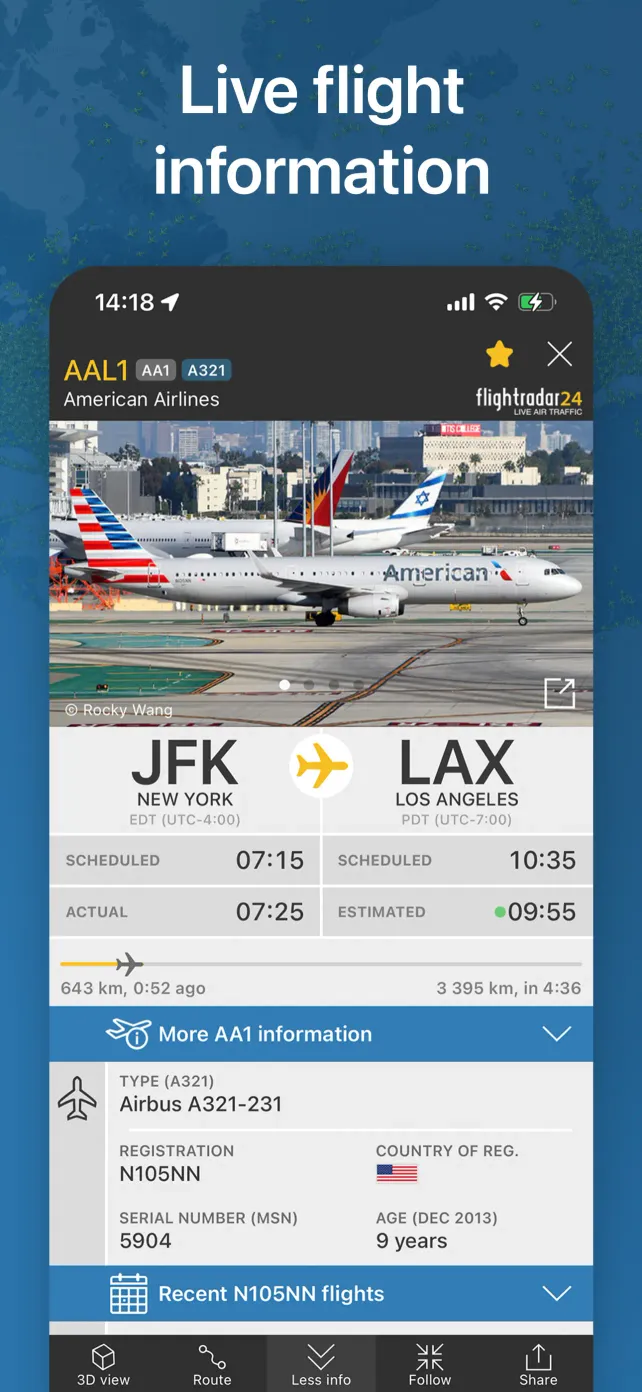 Flightradar24 | Flight Tracker App Store screenshot 3