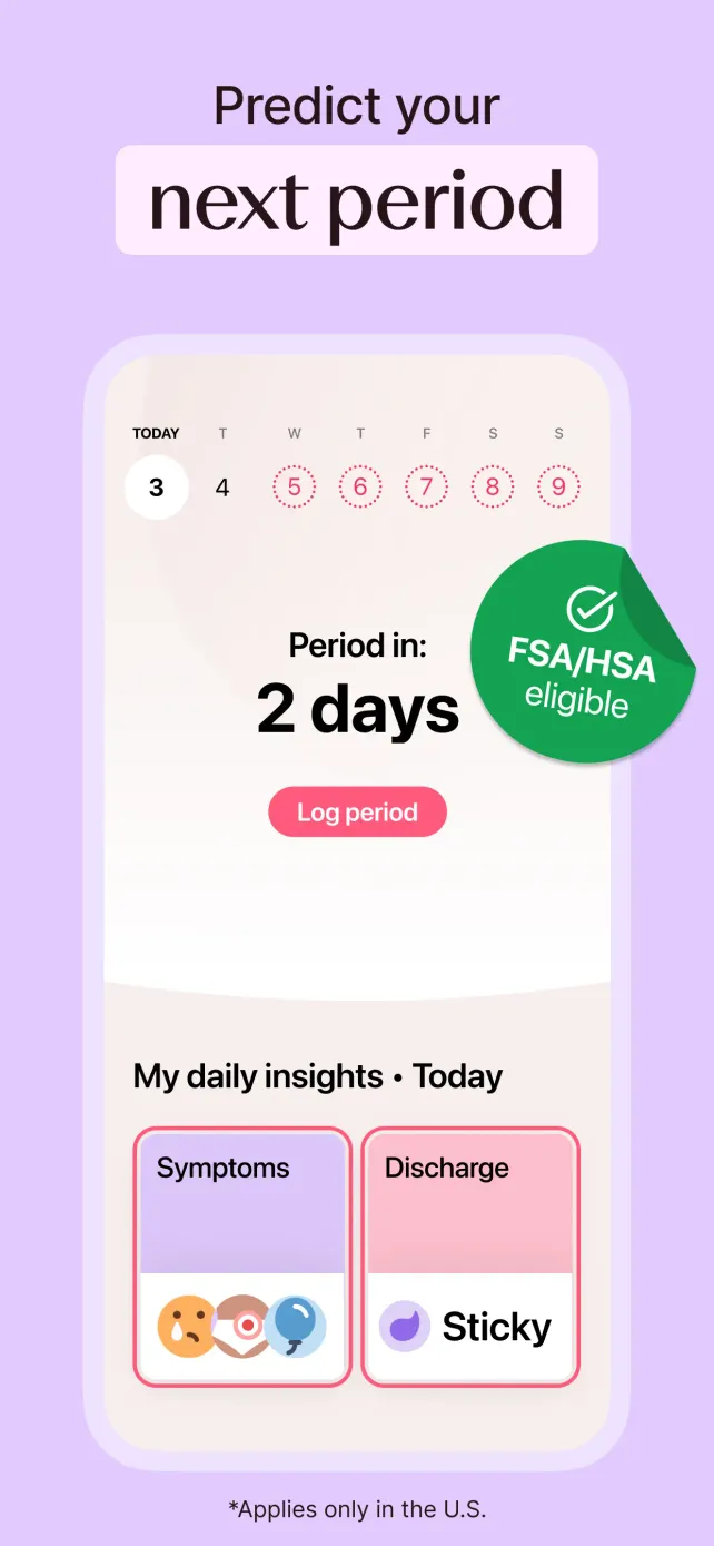 Flo Cycle & Period Tracker App Store screenshot 1