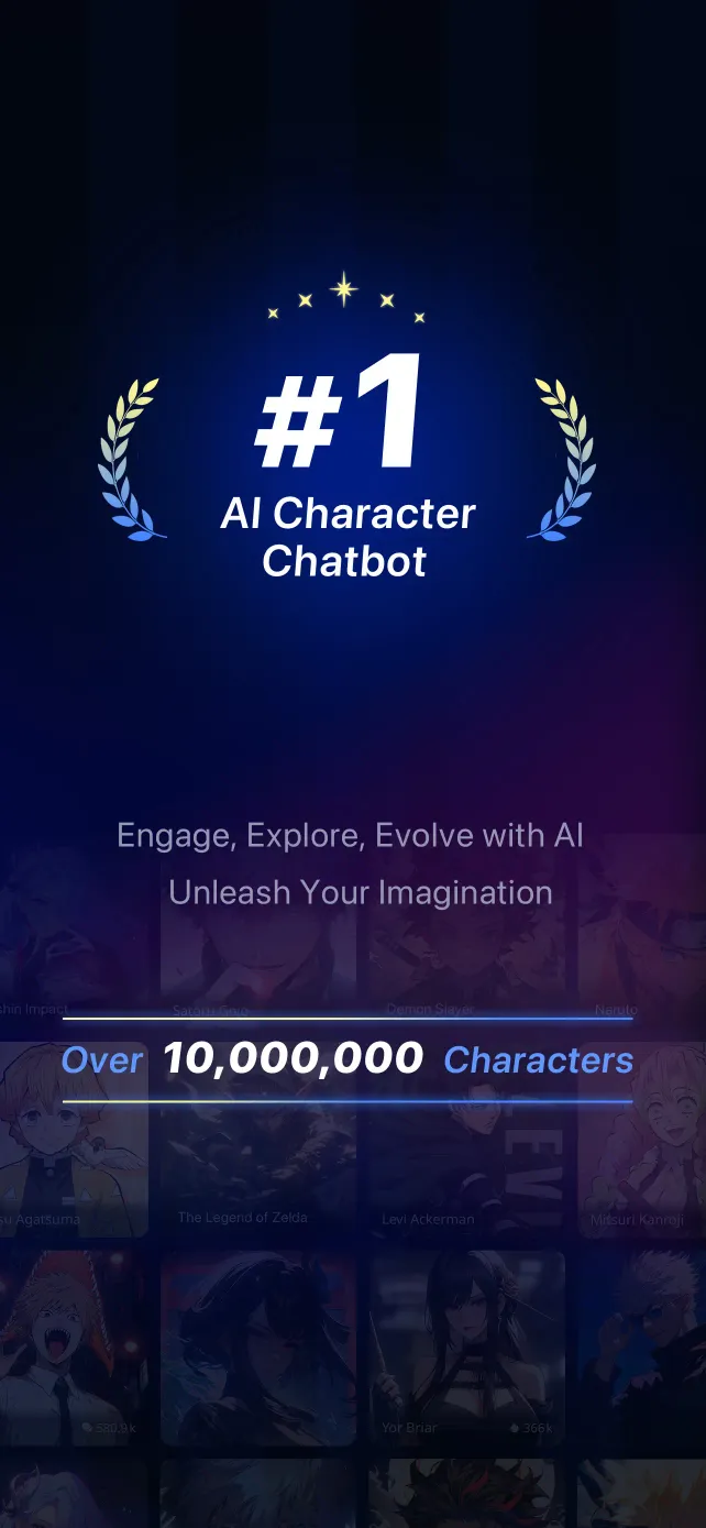 PolyBuzz: Chat with Characters App Store screenshot 1