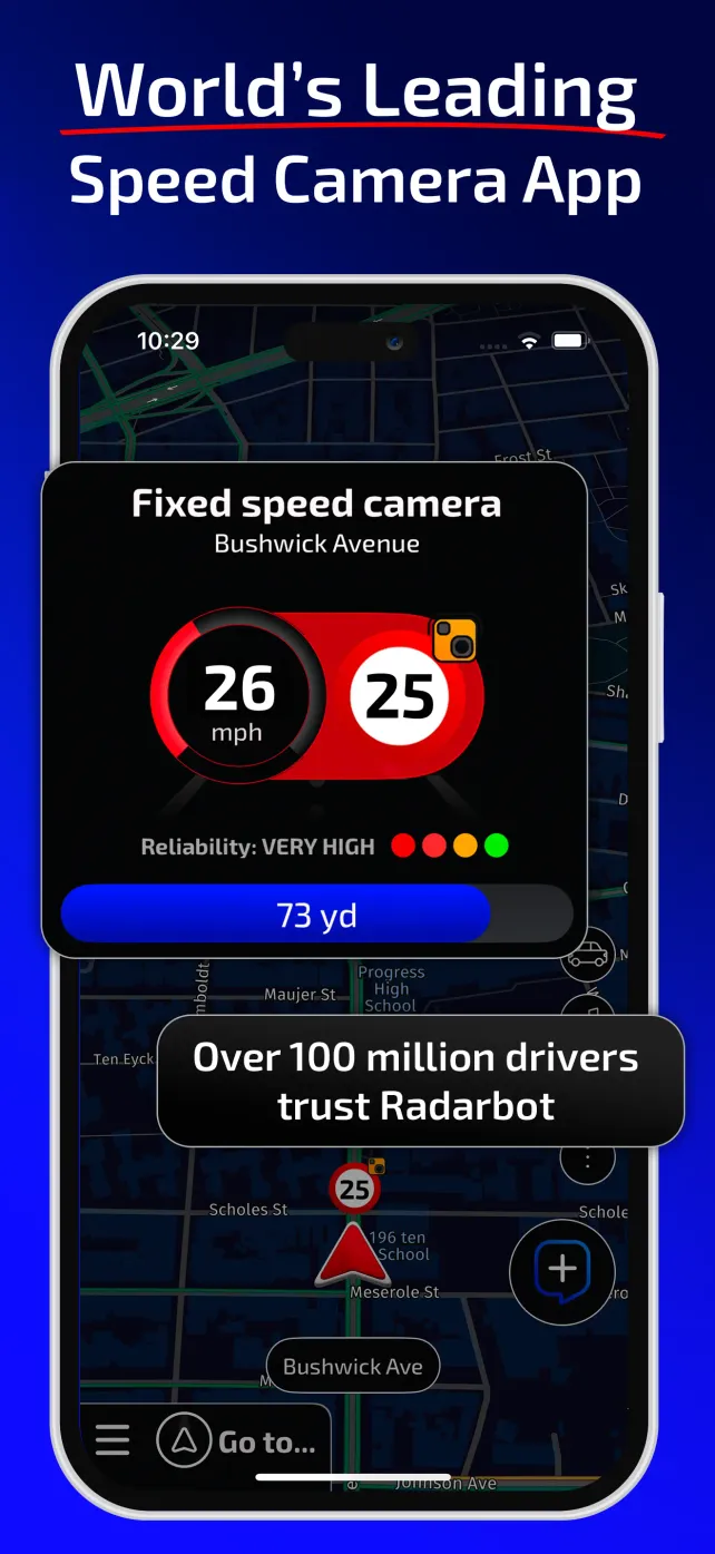 Radarbot: Speed Camera GPS App App Store screenshot 1