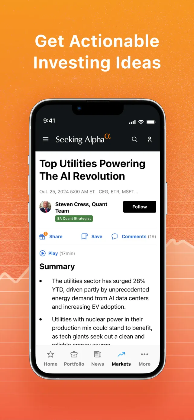 Seeking Alpha: News & Analysis App Store screenshot 2