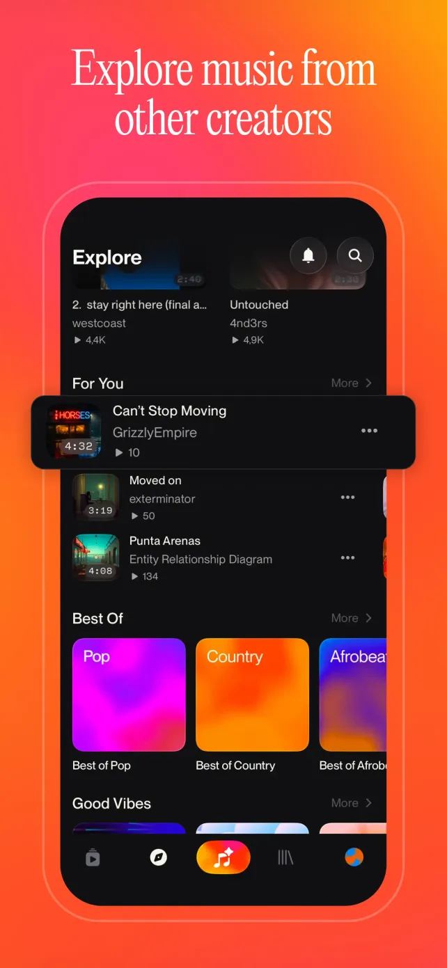 Suno - AI Songs, Music, Lyrics App Store screenshot 3