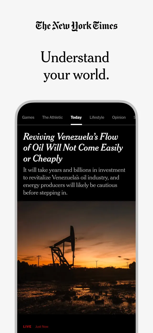 NYTimes: US and Global News App Store screenshot 1