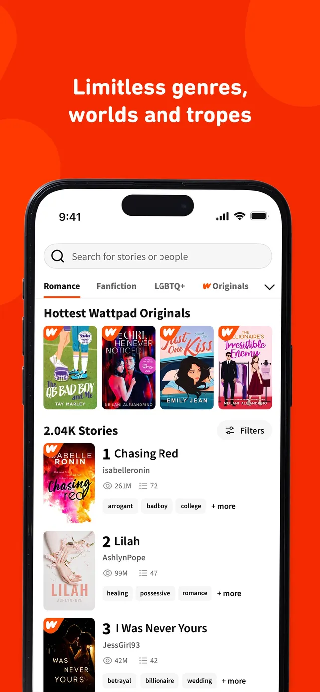 Wattpad - Read & Write Stories App Store screenshot 2